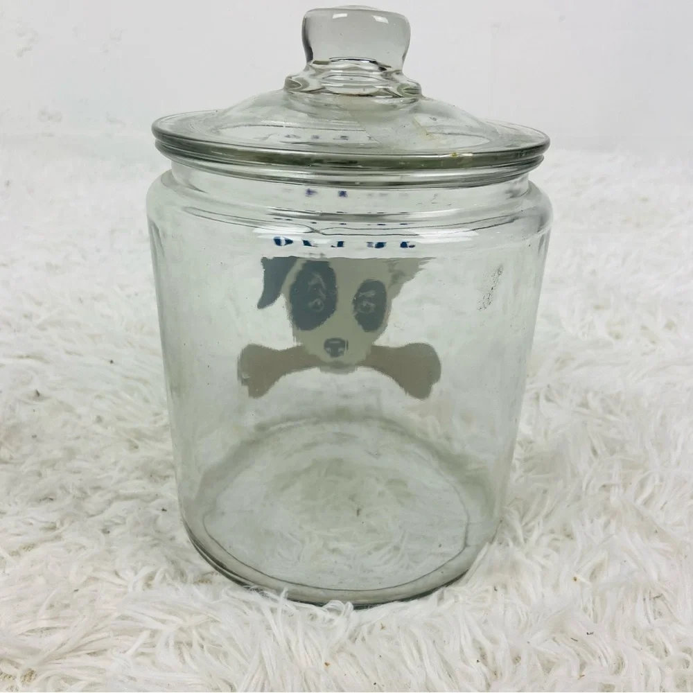 UNBRANDED glass dog Julio treats jar for dogs